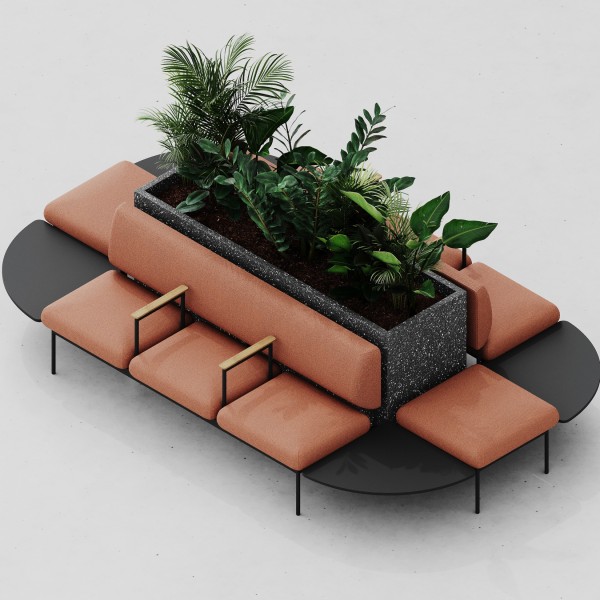fora_care - modular sofa with separate seat
