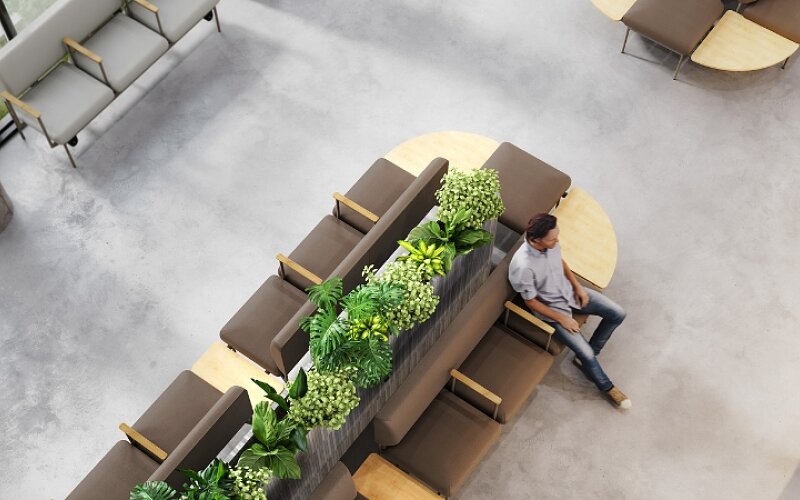 waiting rooms and lobbies